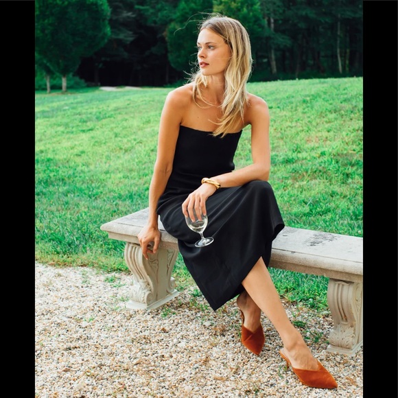 Tuckernuck Strapless Noir Crepe Marin Dress - Picture 5 of 13